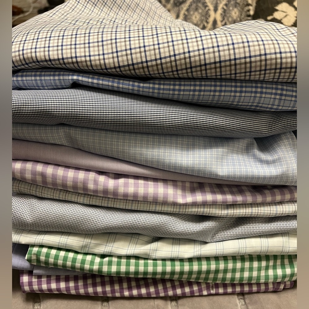 Lot of 8 mens Brooks Brothers dress shirts. Sz 16 1/2 36.